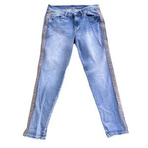 NY&C Slim Boyfriend Light Wash Straight‎ Leg Boho Rodeo Festival Jeans 10
